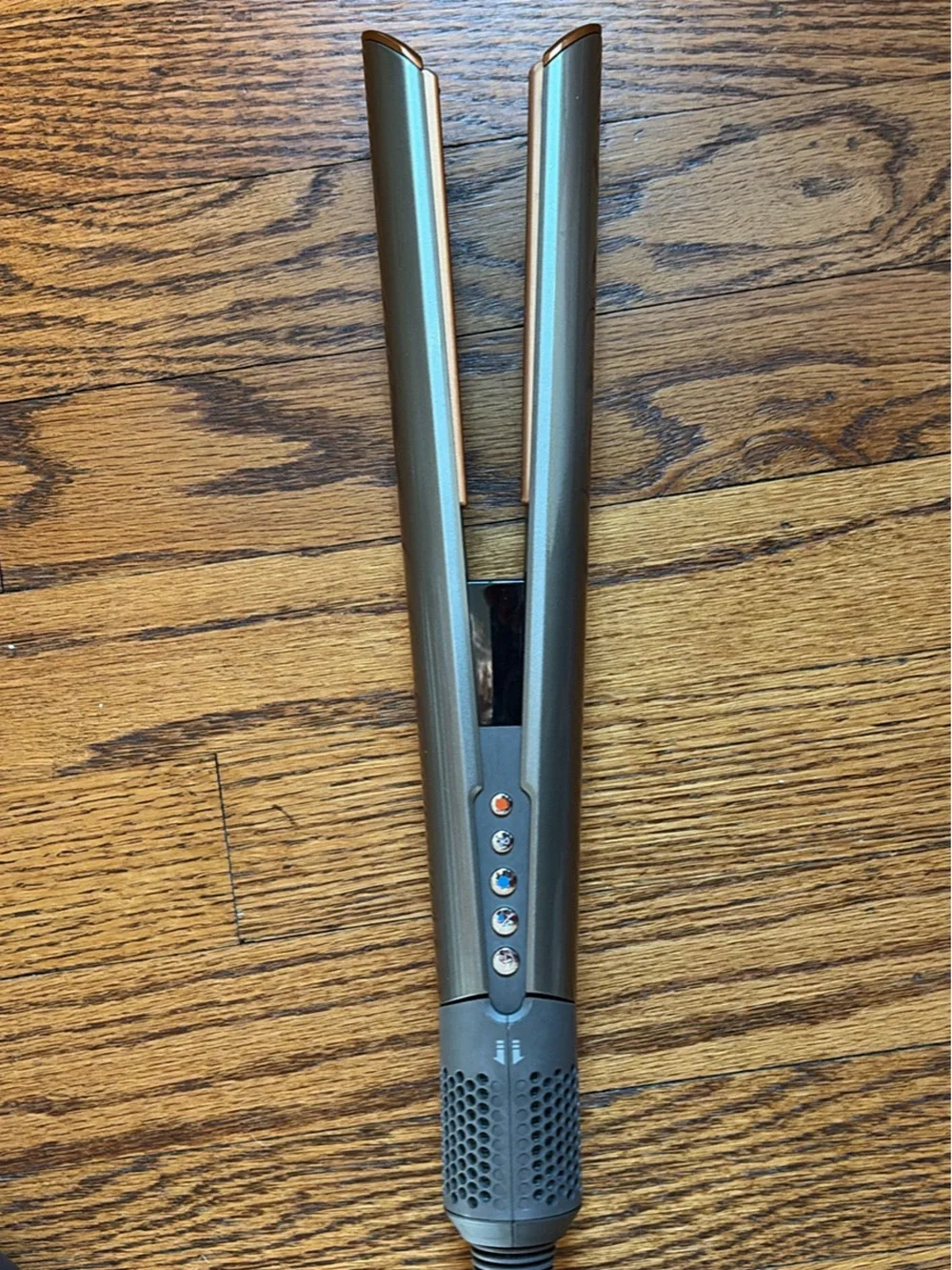 Dyson Air Strait Hair Straightener Wet to Dry in Nickel & Metallic Bronze w/Mat